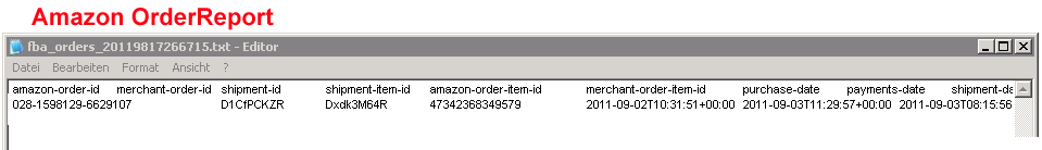 Amazon OrderReport